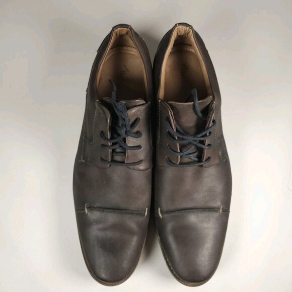 BELVEDERE Paris Mens Brown Leather Oxford Shoes Cap Toe Made In Brazil 14D - Picture 2 of 11